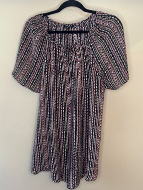 Sami & Jo Black, Red & Blue Patterned Blouse